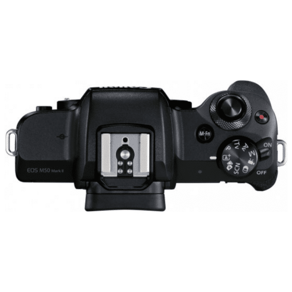 מצלמה דיגיטלית ללא מראה Canon EOS M50 Mark II - צבע שחור + עדשת EF-M 15-45mm F3.5-6.3 IS STM + עדשת EF-M 55-200mm F4.5-6.3 IS STM